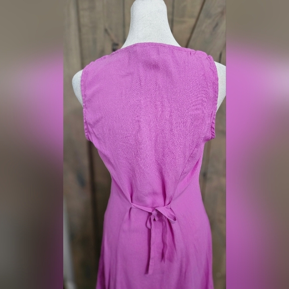 OLIVACEOUS ButtonFront Rayon A LineMini Sleeveless Mini Dress Purple.S NWOT - Picture 6 of 13